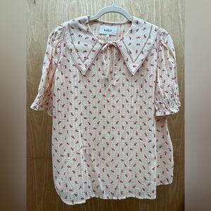 ba&sh floral airy blouse